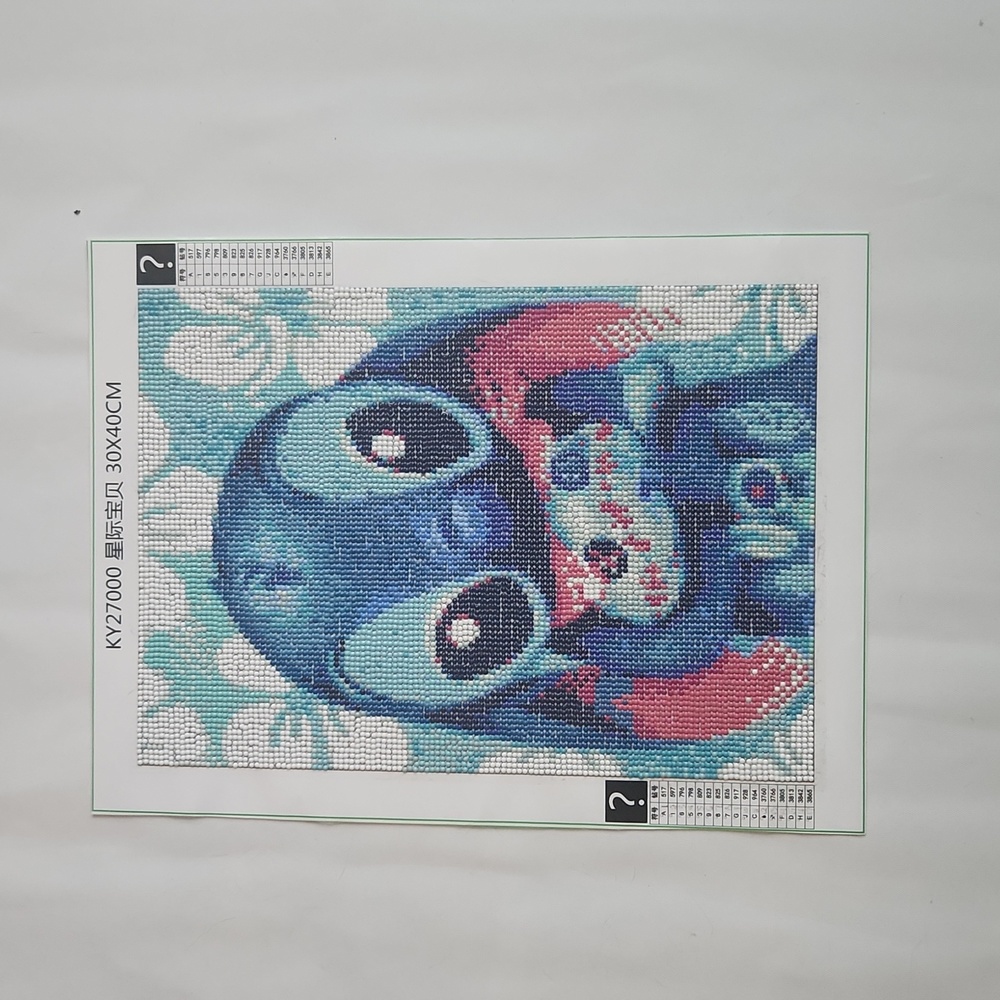COMPLETED Diamond art stitch with stuffie 30x40cm